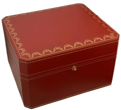 ROUREOX Scatola Conservazione Orologi Gioielli Custodia Similpelle Rossa Fodera Nera Morbida Supporto per Cartier Tank
