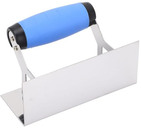 Ejoyous Truelle d'Angle Intérieure en Acier Inoxydable, Angle Droit de 90 Degrés pour le Plâtrage des Murs et des Sols, Finition sans Rivets, Poignée en Caoutchouc, Outil pour Cloisons Sèches en