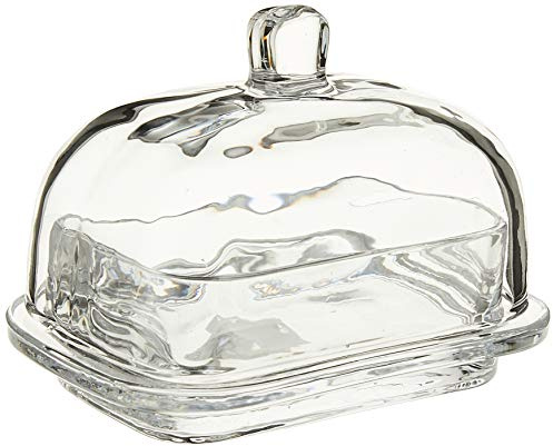 Abbott Collection Large Rectangle Covered Butter Dish with Lid, Clear Glass (6.5L)