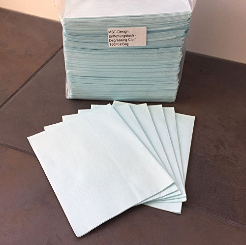 Entfettungstuch türkis I 150 Stück (1 Karton) I MST-Design I Lackierzubehör für Wassertransferdruck I Reinigung WTD WTP