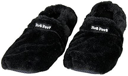 Mikamax – Hot Feet Deluxe – Chaussons Chauds - Chaussettes Réchauffantes - Couleurs Changeantes - Pantoufles Chaudes – Cadeau Noël - Odeur de Lavande - Noir - One Size