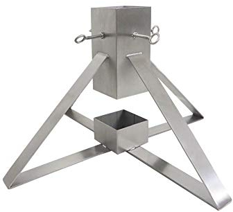 KTC Tec Árbol Soporte Acero Inoxidable Pirámide Cuadrado, Soporte de árbol de Navidad Soporte Árbol Soporte De Navidad (1 Pieza)