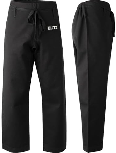Blitz Middleweight Martial Arts Trousers - Black - 5/180cm