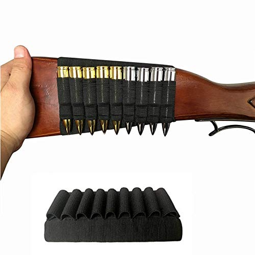 Gexgune Tactical 9 Rondas Conchas Cartuchos de Soporte munición Portador Bala Bolsa para MP 512-36 elástico Trasero Stock Rifle de Caza Accesorios