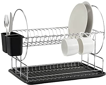 Dorre Disa Diskställ - 2 plan med droppbricka & bestickhållare