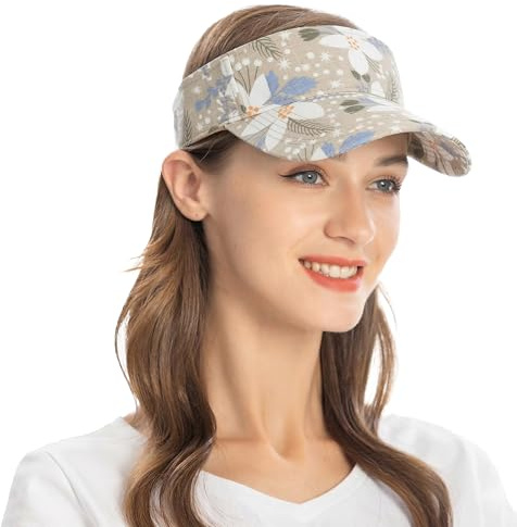 ZLYC Damen Sommer Visier Tennis Golf Outdoor UV-Schutz Kappe Visier