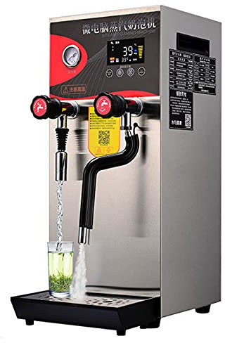 AIZYR Mousseur À Lait Multi-Usages - Machine À Mousser l'eau Bouillante À Vapeur Commerciale Entièrement Automatique avec Écran LCD pour Coffee Shop Dessert Shop,220v