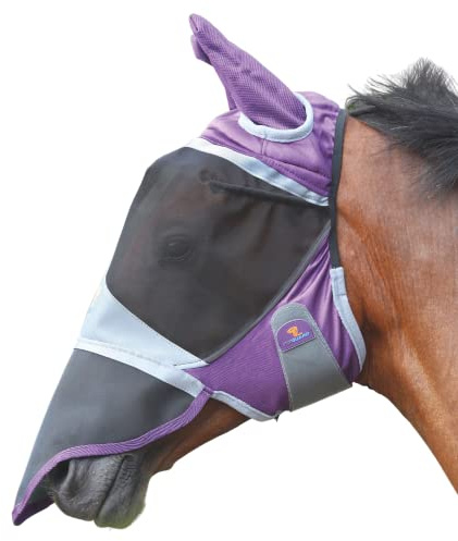 Shires - Flugmask med hål för öron och näsa Deluxe (Pony) (Lila)