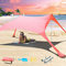 CUUPO Tienda de campaña de Playa 2 x 2.1 m, protección UV UPF50+, toldo para Exteriores con 2 Postes para Camping, Playa, Pesca, Patio Trasero y picnics con Manta de Playa,Rojo