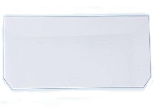 Glas Revolution Kühlschrank Einlegeboden - Klarglas 4 mm – Glasplatte, 2 abgeschrägte Ecken, alle Maße lieferbar (89,96 EUR/qm) - 500 mm x 350 mm