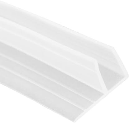 Lot de 4 joints d'étanchéité de 2 m en forme de F pour porte de douche en verre d'épaisseur 6 mm