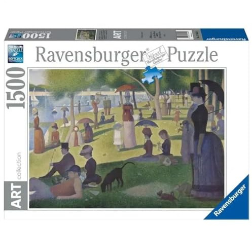 Ravensburger - Seurat Puzzle: Sonntagnachmittag auf der Insel Gran Jatte, Kunstsammlung, Puzzle 1500 Teile, Puzzle für Erwachsene, Puzzle, Geschenke für Erwachsene, 80 x 60 cm