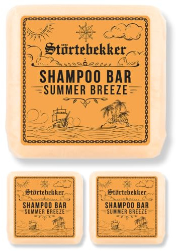 Störtebekker® Premium Shampoo Bar Summer Breeze Bergamotte (3x) - Festes Shampoo Herren & Damen - 3in1 Duschseife Männer für Haare, Kopfhaut & Bart - Feuchtigkeitsshampoo - vegan, handmade - 3x100g