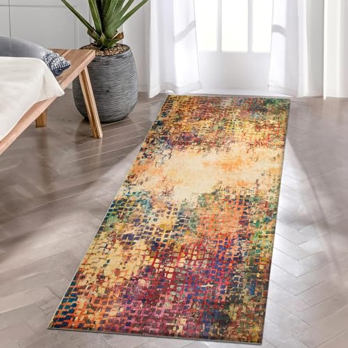 BedLooms Door Mat – Machine Washable Door Mats Indoor & Outdoor – Heavy Duty anti Slip TPR Backing Front Doormats - Stylish & Large Perfect Dust Grabbing Entrance Doormat (Vibrant, 80cm x 150cm)