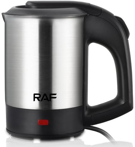 YIWEOG Bouilloire Mini bouilloire électrique 1000W, 0,5 L, arrêt automatique en acier inoxydable, pour le thé et le café, chauffe-eau portable de voyage, pour hôtel, chauffage rapide
