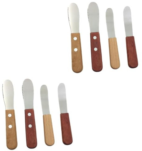 Garneck Lot de 2 Coupe-beurre Et Grattoirs à Fromage avec Manche en Bois pour La Pâtisserie Et (4 Pièces)