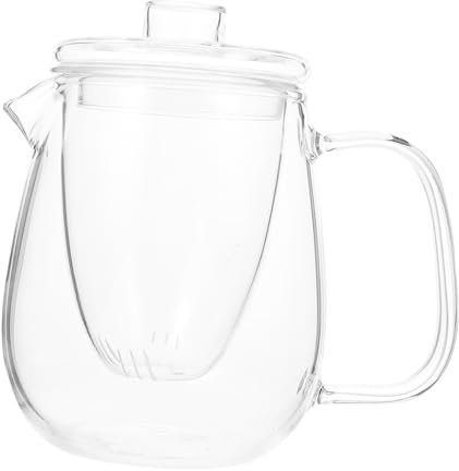 OFFSCH Elegant Glass Teapot Infusers Teapot for Tea Heat Resistant Tea for Adults for Home Use