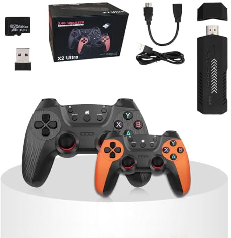 KOBONA Retro Game Console - Retro Game Stick with 2.4G Wireless Controller, Plug and Play Video Gaming Console with 58000+ Classic Games, 4K HDMI Output for TV, 40 Classic Emulators