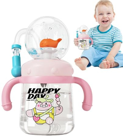 Xujuika Trinkflasche mit Wal - 300 ml Squirt Trinkbecher | Auslaufsichere Baby-Spraylösung für Babys und Kleinkinder