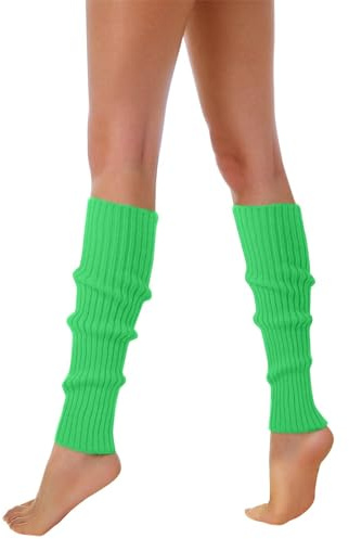 Generisch Beinwärmer für Erwachsene, Unifarben, Einheitsgröße, Stulpen, Socken, Overknees, 80er Jahre, Kostüm, Karneval, Mottoparty