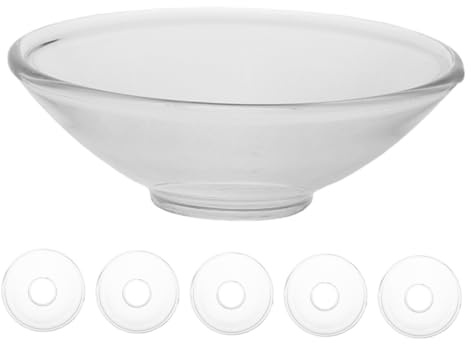 SOLUSTRE 6 Stück Runde Glas Wachsschalen als Tropfschutz für Kerzenständer Leicht zu Reinigen und Wiederverwendbar Minimalistisches Design für Religiöse Zeremonien und Zuhause