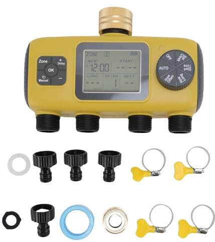 Timer Irrigatore, di Controller di Irrigazione Automatico Timer di Irrigazione del Tubo da Giardino per Display LCD a Prova di Acqua IPX5