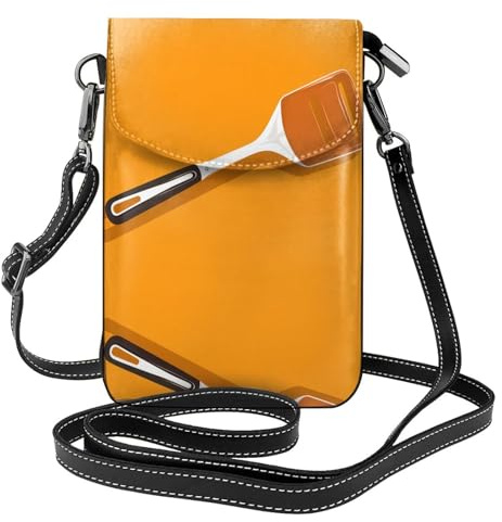 WZYWHJ Spatule de cuisine en cuir à rabat pour téléphone portable – Cadeau polyvalent pour femme, marche, camping, shopping et voyage