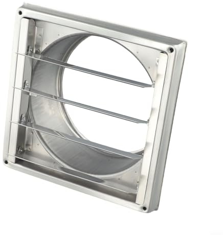 Stainless Steel Gravity Grille Duct Vent Cover, Non-Return Louver Weatherproof Ventilation Grille, Kitchen Range Hood Vent for Bathroom, Exhaust Fan, Kitchen(150MM)