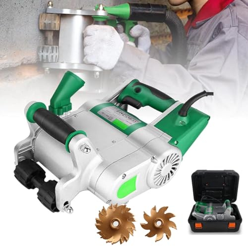 JXYQ Cortadora de Ranuras de Pared, Rozadora de Pared eléctrica, Ranuradora de Corte de 1100 W, Cortadora de Canales Manual con Cuchillas de 25 mm