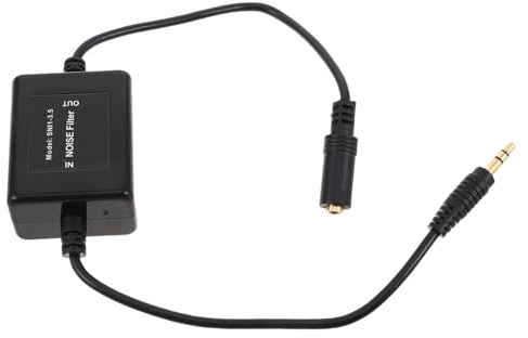 Vaguelly Filtro Antirumore Audio Auto Aux Isolatore Ground Loop Passivo per Eliminare Ronzii e Disturbi in Stereo Auto e Impianti Audio Domestici