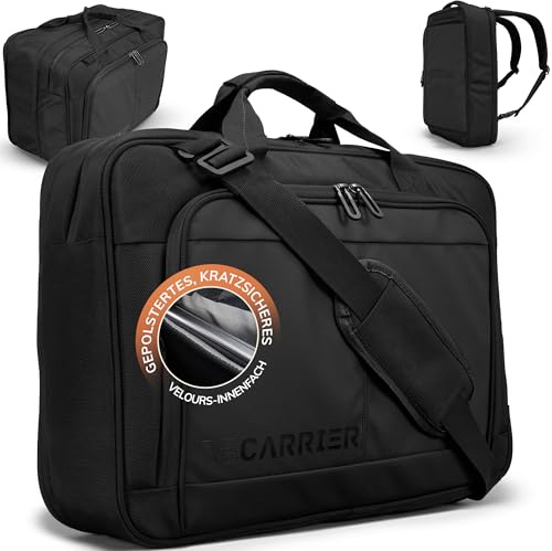 RECARRIER WorkBag Laptoptasche 18 Zoll aus recyceltem PET – Wasserabweisende Laptop Tasche Business Aktentasche mit Schultergurt – Große Notebook Tasche für Arbeit, Büro & Reisen