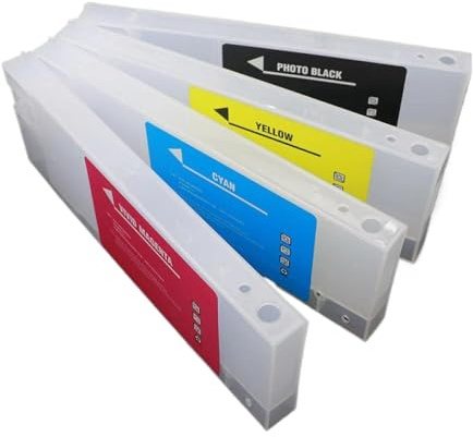 EGRMZ Cartouche d'encre Rechargeable Vide 220 ML 440 ML avec Entonnoir sans Puce Compatible avec l'imprimante éco-solvant Grand Format Roland Mimaki Mutoh(1SET(4Colors-220ML))