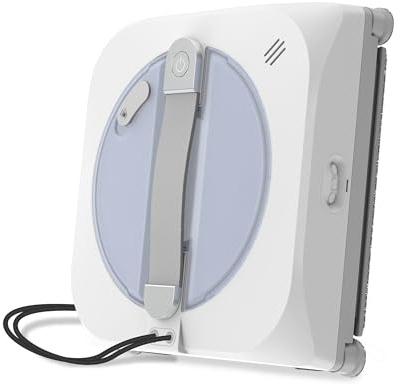 WISEBOT Window Cleaning Robot with AI Navigation, Triple Spray, Square Edge(Ivory White)