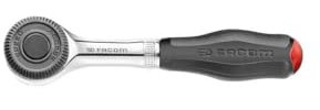 FACOM - Clé à Cliquet 1/4'' à Manche Hélicoïdal à Action Rapide - R.360PB - Cric à Poignée Rotative - Ergonomique Antidérapant - Incréments de 6° de Serrage Final - Verrouillage de Sécurité
