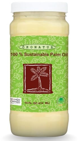 100% Sustainable Palm Oil | RSPO Certified |Food Grade | Not Hydrogenated | For cooking, baking and soap making -14 Fl Oz