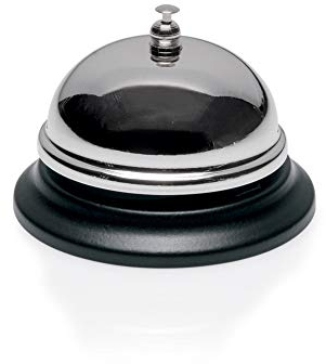 WAS 1449 100 Rezeptionsglocke mit Fuß Lackiert, 10cm Durchmesser