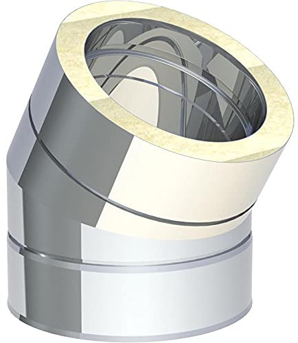 Edelstahl Schornstein Doppelwandig - Winkel 30° starr - (Ø 200 mm)