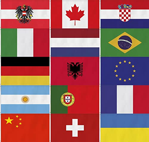 Fahne/Flagge Länderflagge Deutschland und andere Länder 90 x 150 Farbe Albanien