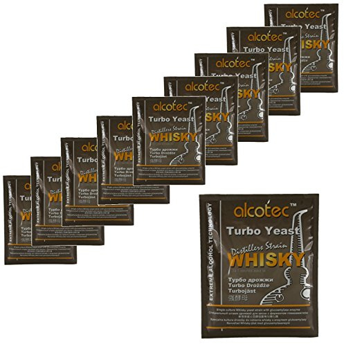 Alcotec 10 x Distiller's jäst whisky med glukoamylas enzym 73 g 25 L