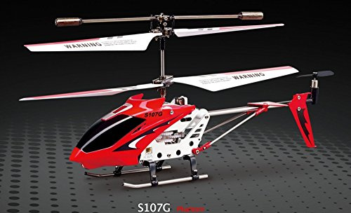 Syma 107G Hélicoptère Radiocommandé 3,5 Canaux 22 cm Gyroscope Intégré LED Frontale Intérieur Extérieur