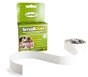 SmallDots, 5mm, 3 x 300 Stück - ablösbare Klebepunkte, transparente Klebepunkte, rückstandslos ablösbar, doppelseitige Klebepunkte