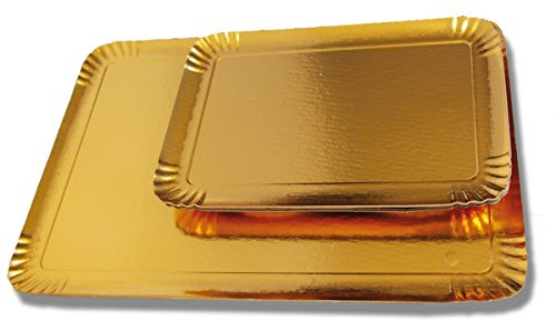 FaisTonGateau - 25 Plateaux Traiteur Or - Plateau 19x28 cm