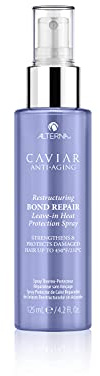 Alterna Haircare CAVIAR Anti-Aging Restructuring Bond Repair Leave-in Heat Protection Spray 4.2 Fl Oz | Strengthens and Protects Damaged Hair