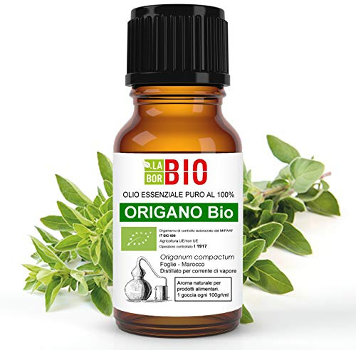 Origano Bio Olio essenziale 100% Puro 30 ml - Uso interno Terapeutico Alimentare Diffusori Aromaterapia Cosmetica Cucina - Laborbio