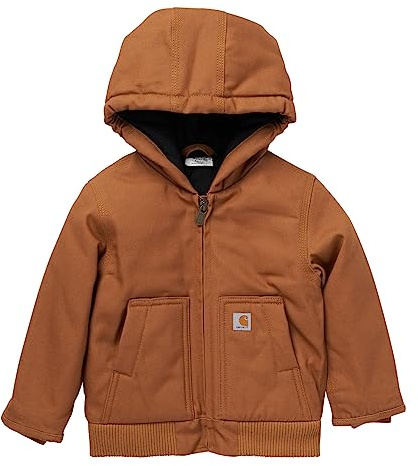 Carhartt Baby Boys Hooded Jacket, Carhartt Brown, 4 Years