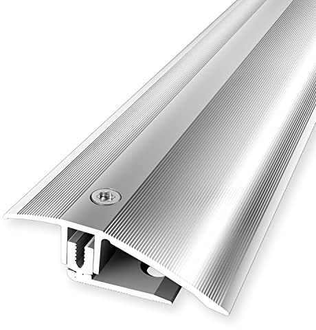 PROVISTON | Ausgleichsprofil flexibel | Parkettprofil | Breite: 51 mm | H?henausgleich: 7-23 mm | L?nge: 900 mm | Aluminiumprofil | Alu poliert | 1 St?ck