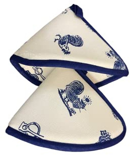 Amarcord Set 2 Presine Cappuccio in Cotone con disegni romagnoli blu