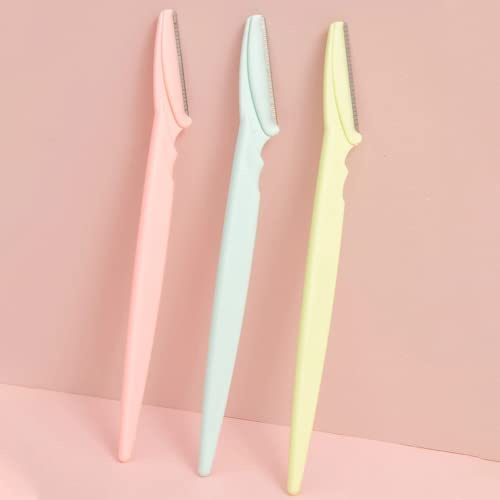 AURSTORE BASA RASOIR à Sourcils pour le visage, Épilateur Portable pour le Visage, Rasoirs à Sourcils Visage Manuel,Outil de dermaplaning exfoliant (Lot de 3pcs) 1.0 unité