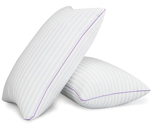 VAINOC Pillows King Size Set of 2,Breathable Hotel Collection Bed Pillows for Sleeping Medium Soft Down Alternative Microfiber Filled,20 x 36 Inches