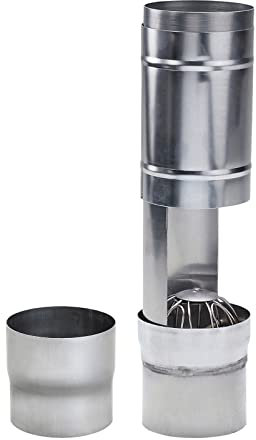 FLORANTIA Laubsammler Zink mit Sieb DN 80-120 inkl. Adapter Regenwasserfilter Laubabscheider für Blechfallrohre. Verhindert das Zusetzen und Verstopfen von Fallrohren durch Grobschmutzsieb